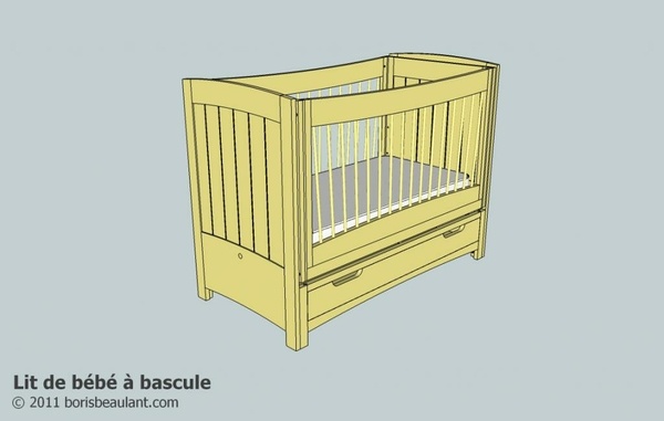 Lit de bébé avec bascule