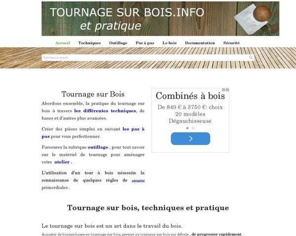 Site pour découvrir le tournage sur bois