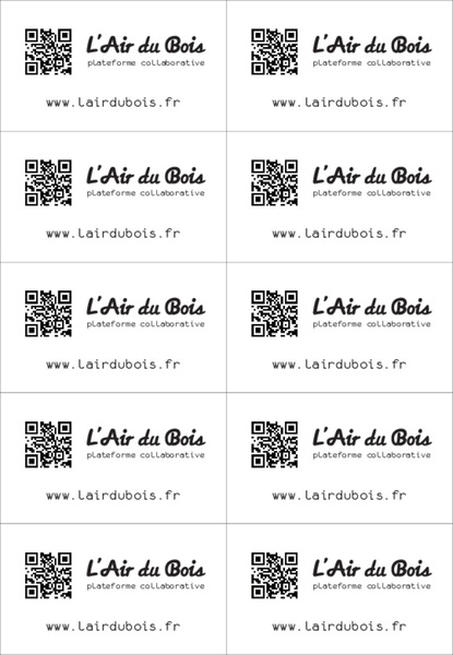 Cartes de visite avec QR Code