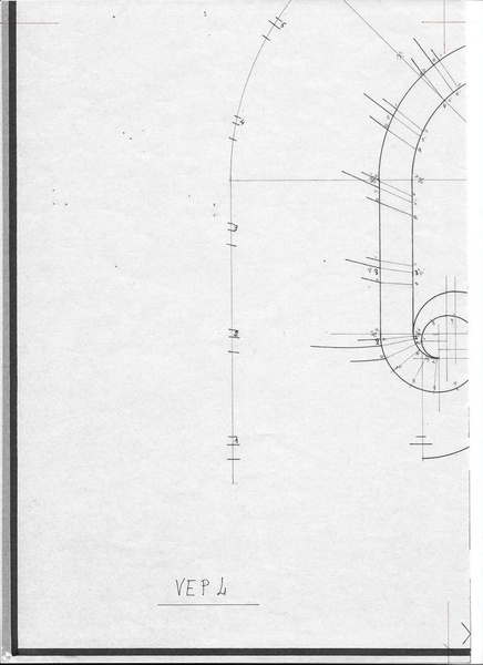 Epure d'un limon débillardé vue en plan