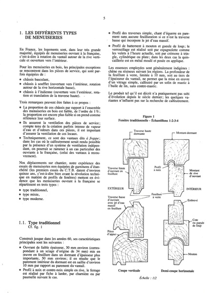 Etude sur le calfeutrement des menuiseries CTB 1979