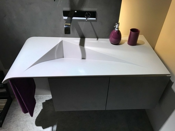 Tablette de lavabo en Hi-Macs