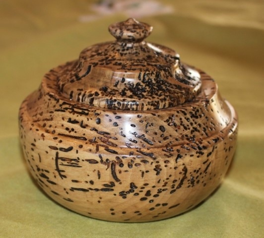 Tournage boite en charme vermoulu