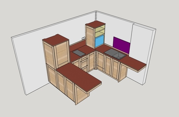 La petite cuisine en frêne