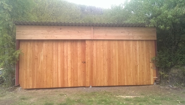 Doubles portes coulissantes garage