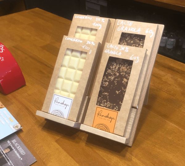 Présentoirs tablettes chocolat dégustation