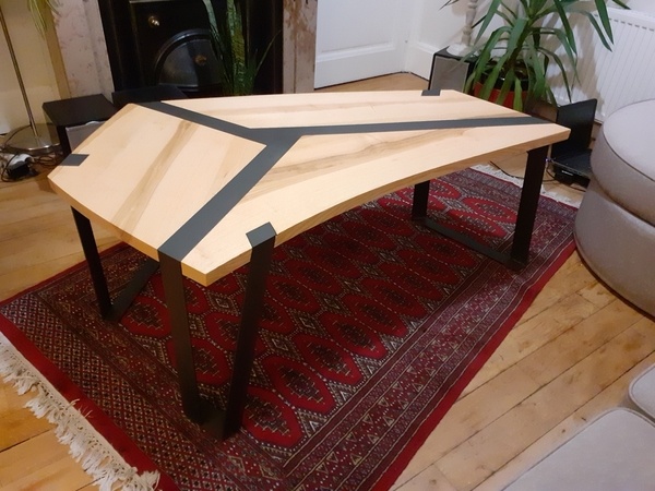 Table basse bois et acier