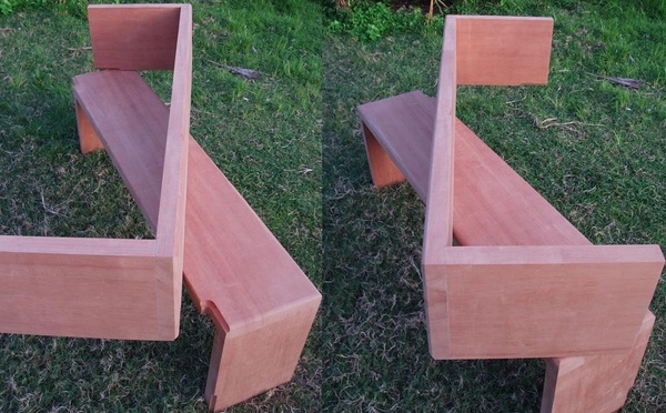 Bancs design en cèdre