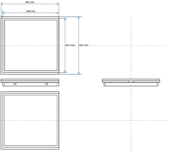 Plan de travail avec allonges à l'italiennes