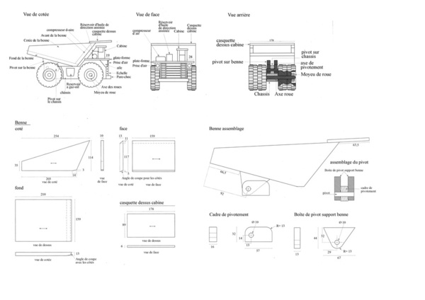 Camion minier volumineux.