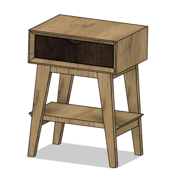 Table de chevet chêne massif