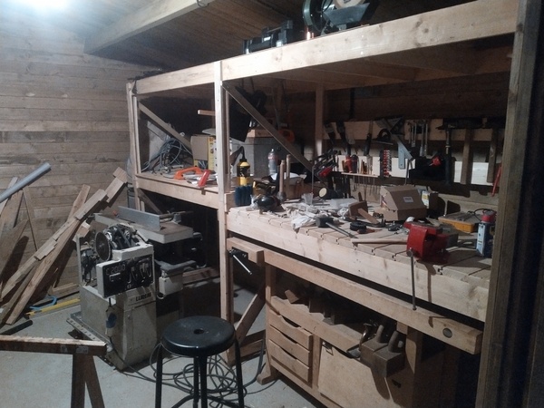 Meuble - établi - rangement conbinée