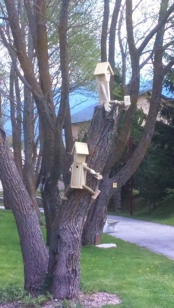 Cabane oiseau bonhomme