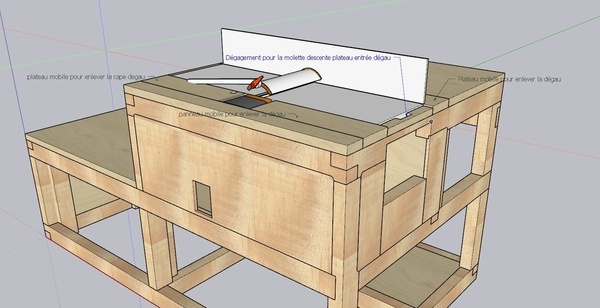Cloisonnement compartiment Dégauchisseuse pour meuble multi-outils