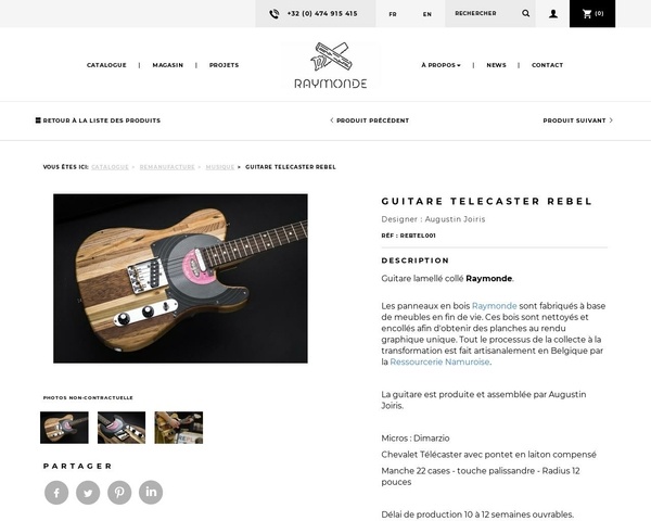 Guitare en bois de récup