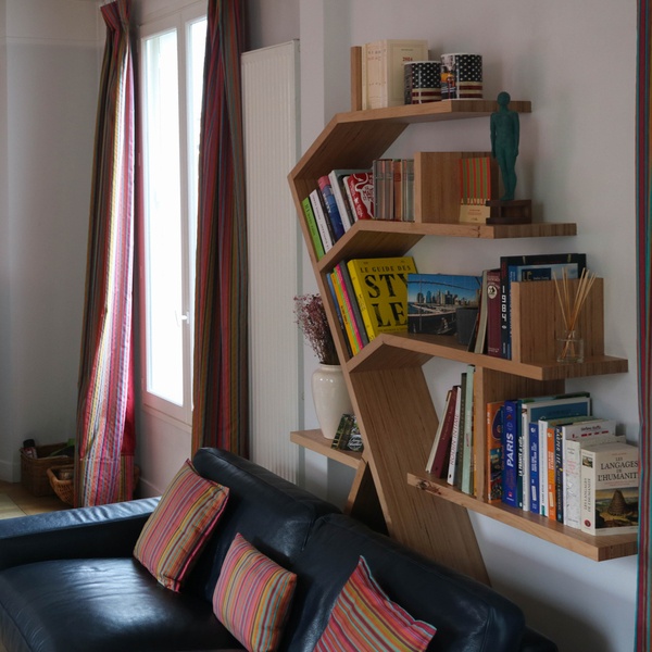 Bibliothèque de salon en BauBuche