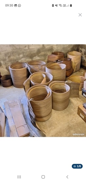 Placage massif en rouleau et feuille