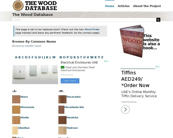 Une xylothèque extrêmement complet en anglais