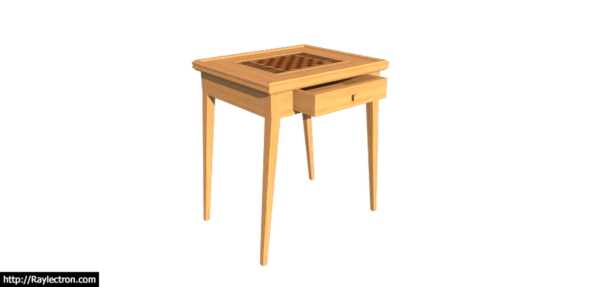 Petite table à jeux à plateau réversible
