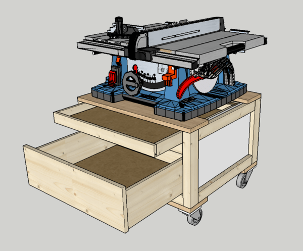 Support scie sous table