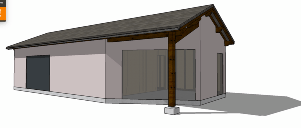Garage en ossature bois