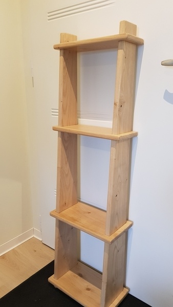 Etagère bois SANS clou, vis ou ferraille... nada, pas de taquet, rien...