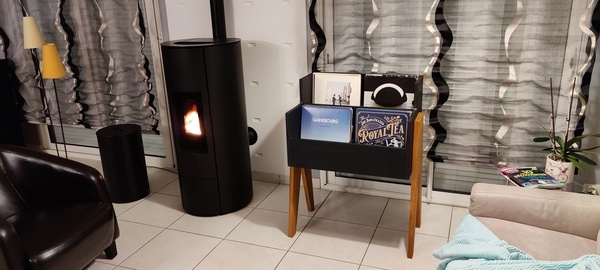 Meuble à vinyles vintage