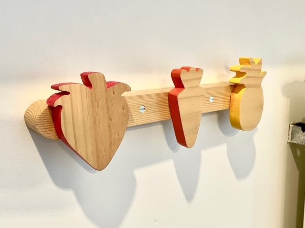 Porte manteau - fraise carotte ananas