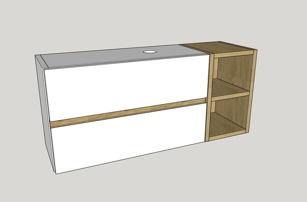 Meuble evier pour vasque à poser