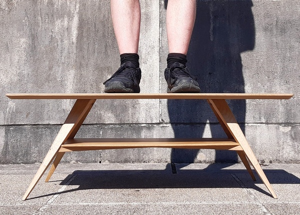 Table basse en chêne de récup'