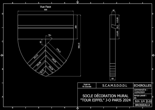 Plan Décoration mural Tour Eiffel