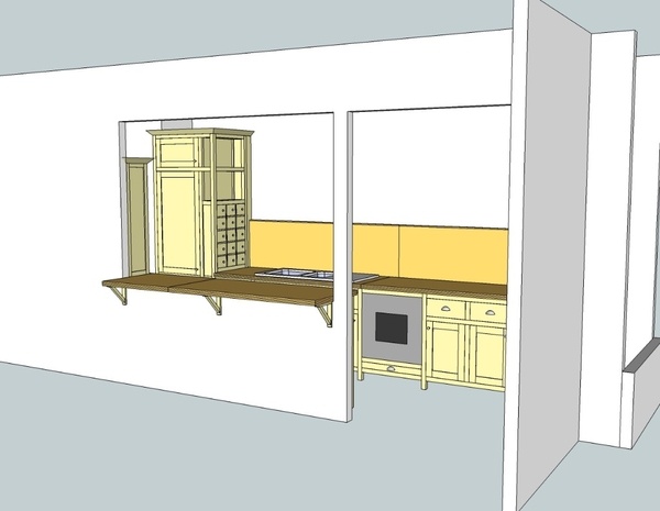 Cuisine équipée en construction traditionnelle
