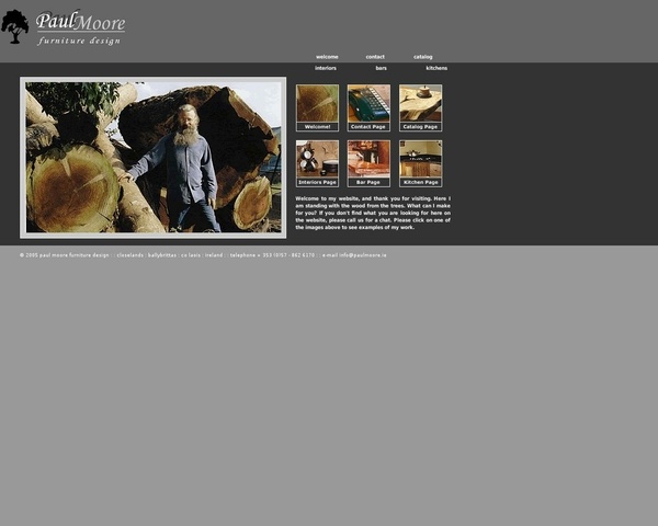 Paul Moore Furniture : meubles aspect brut et nature