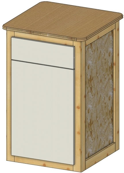 Meuble sur roulette support de perceuse à colonne