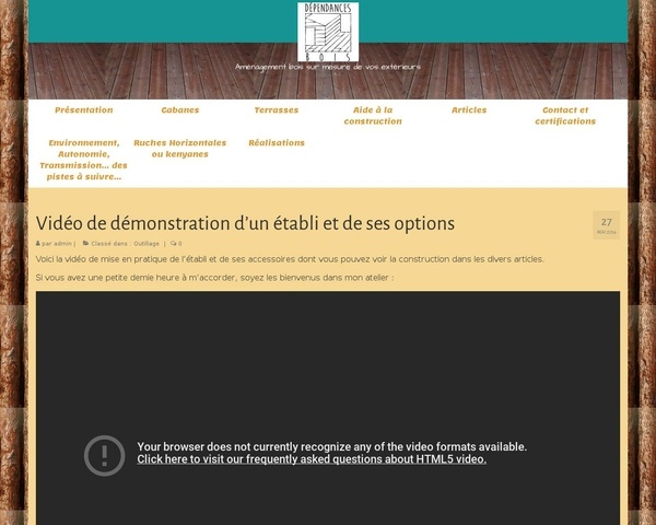 Vidéo démo de mon établi et de ses options pour travail à la main