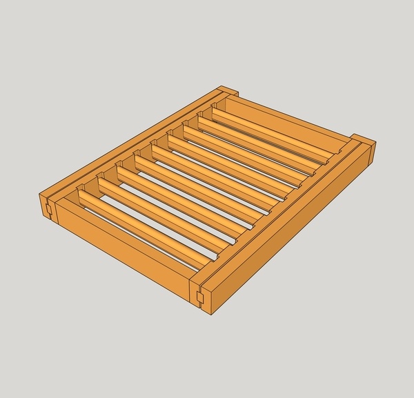 Râtelier à pantalons sur coulisseaux bois à sortie totale
