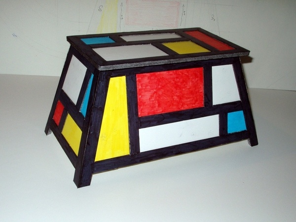 Coffre à jouet Mondrian en aretier