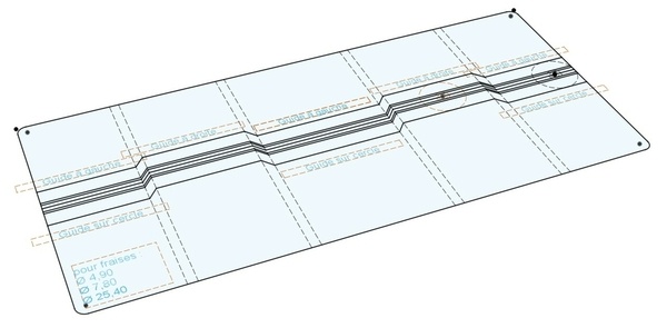 Gabarit pour guide de défonceuse Festool OF 1010
