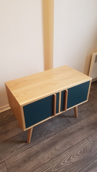 Meuble TV placage chêne