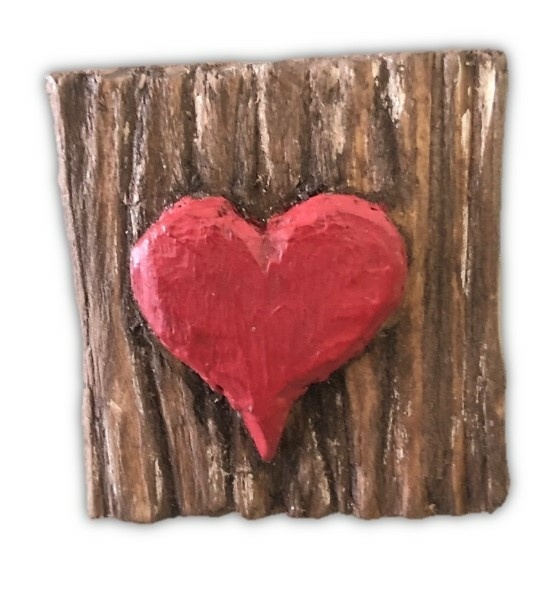 Petit coeur sculpté aimanté