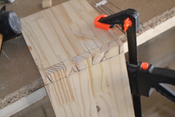 Assemblage en queue d'aronde 1er test ^^