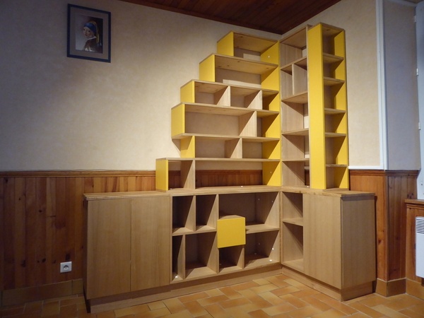 Bibliothèque en châtaigner