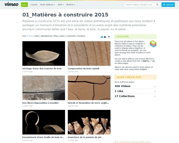 Des vidéos sur la matière de construction