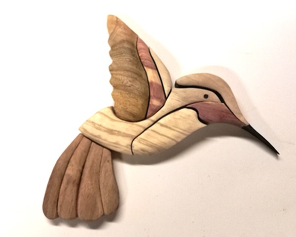 Le colibri en intarsia
