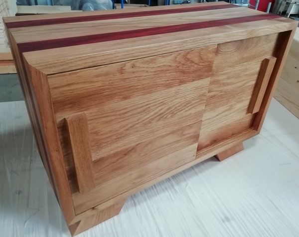 Meuble à chaussures chêne et padouk