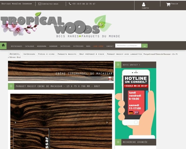 Parquet en ébène de Macassar...