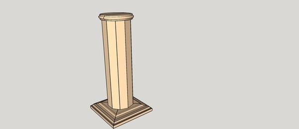 Colonne support décagonale