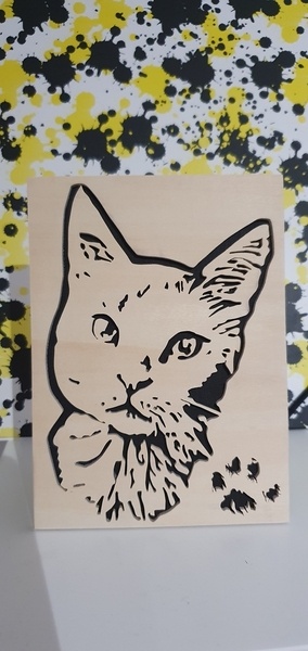 Portrait de chat chantourner