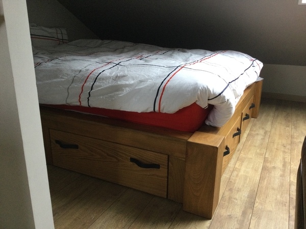 Lit double en Frêne