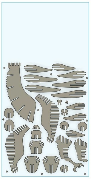 Aigle 3D pour chantournage ou découpe CNC (fraise de 1.5mm)